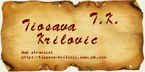 Tiosava Krilović vizit kartica